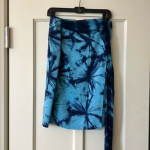 100% silk wrap skirt in tie dye
